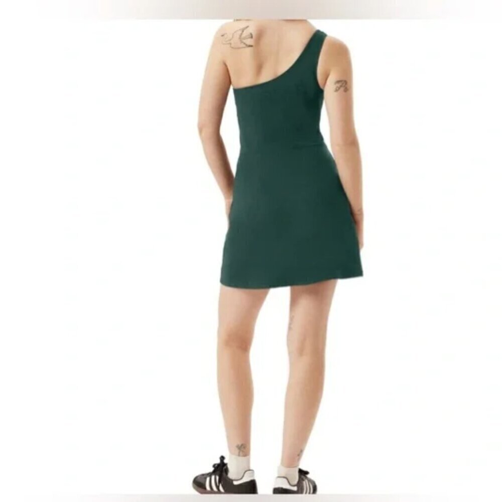 Girlfriend Collective Bianca One Shoulder Exercise Athletic Dress Moss XXL - Picture 5 of 8